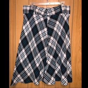 Dress Barn Plaid Skirt size 14